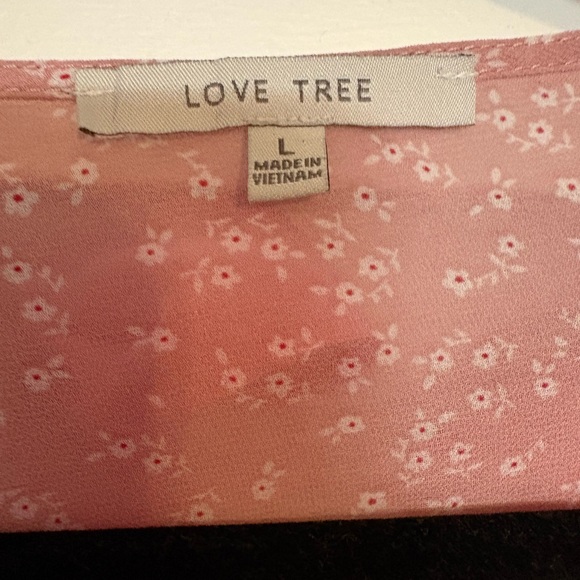 Love Tree Blush Floral Smocked Blouse - Picture 3 of 3